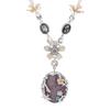 Elegant Vintage Floral Long Necklace For Women Featuring Stunning Crystal Accents