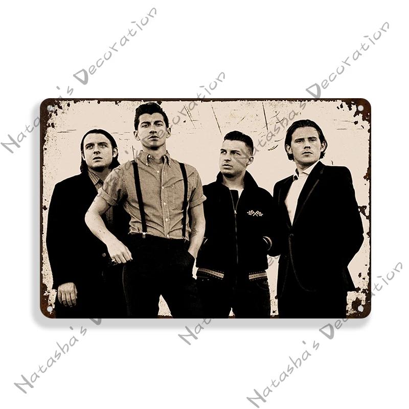 Indie Rock Sign Rock Band Wall Sign Arctic Monkeys Metal Signs Music Metal Sign Rusty Vintage Poster Home Club Pub Bar Decor
