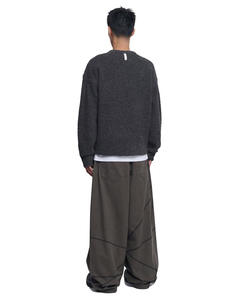 Nomaenyueol Reversible Wool Hairy Knit - Charcoal