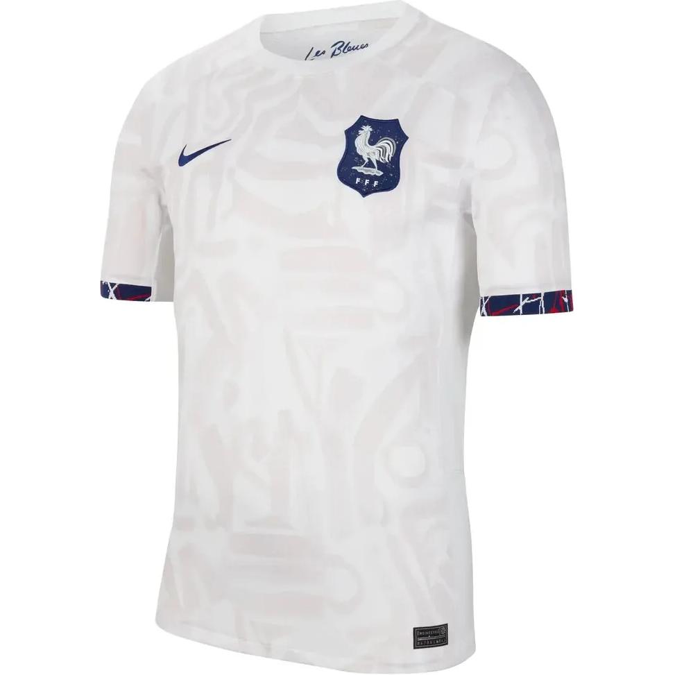 Nike France National Team 2023 Stadium Away Jersey Men Tops White DR3961-100