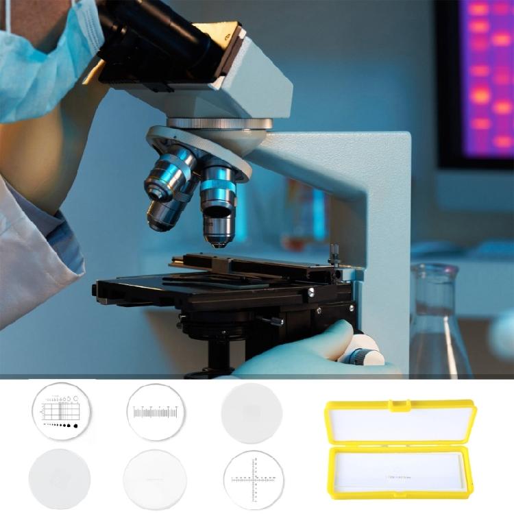Präzisions-Mikroskop-Kalibrierobjektträger Mikroskop-Mikrometer-Objekttisch Mikrometer-Strichplatte Kalibrierlineal Objektträger