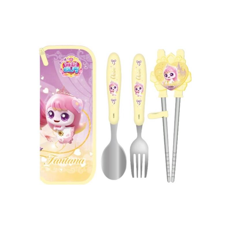 Princess Catch! Teenieping Spoon, Fork & Chopsticks Set (Heartsping , Claireping, Boniping, Graceping, Silkping) (24 Options)