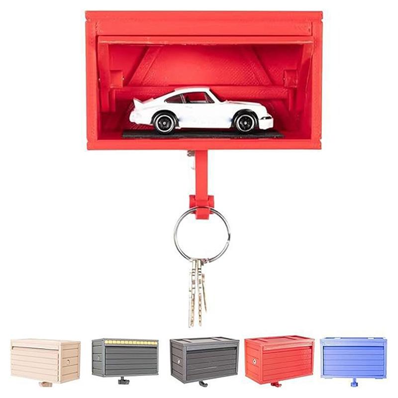 1PCS Home Decoration New 3D Printed Garage Switchable Key Holder Car - Themed Keychain Box - Bedroom Decorations No Car Model