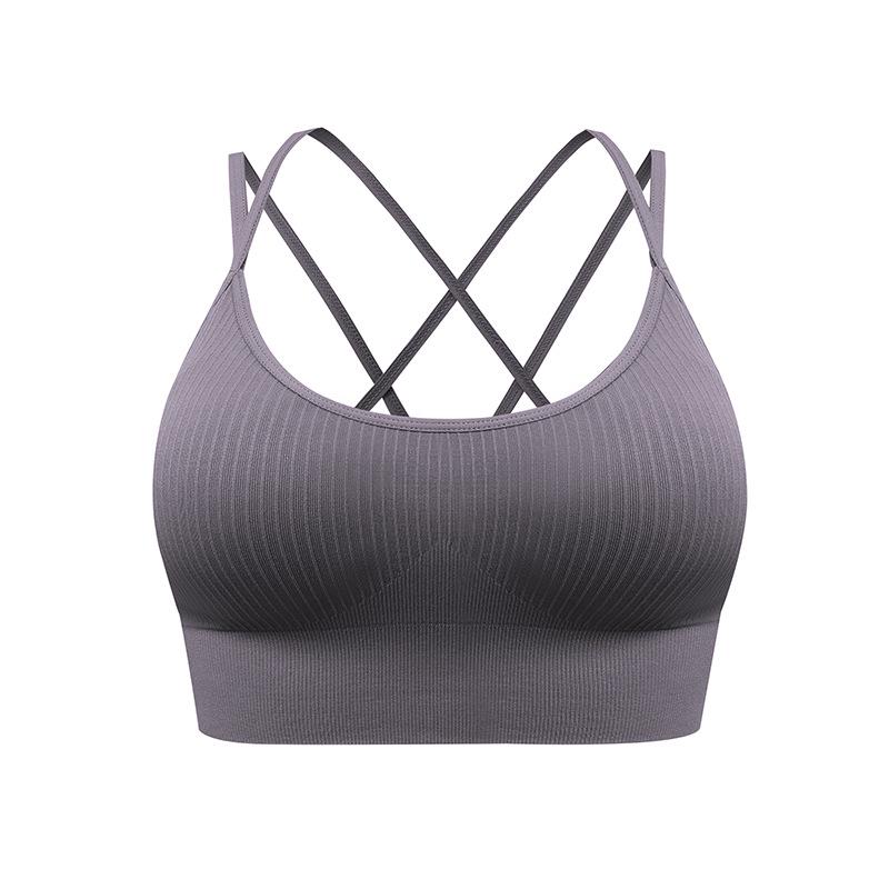 Plus Size Criss-Cross Back Sports Bra for Women - Shockproof, Casual, Fitness, Running, Yoga