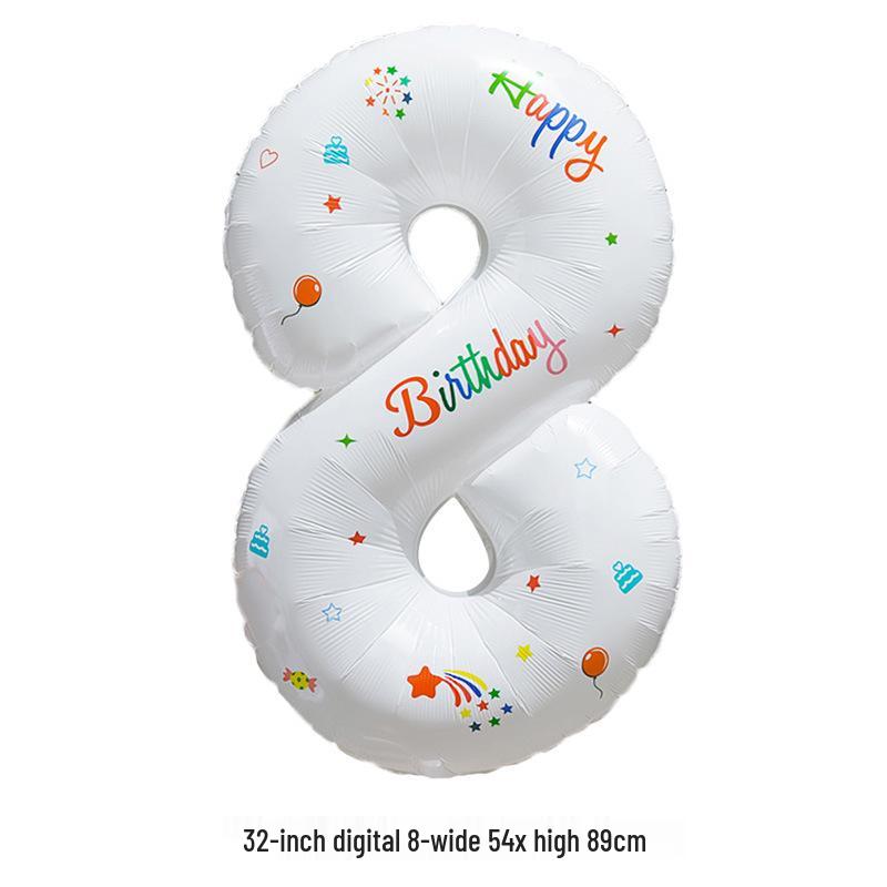 32" Rainbow Jelly Gradient Aluminum Foil Balloon for Birthday, Festival, Wedding Party Decorations