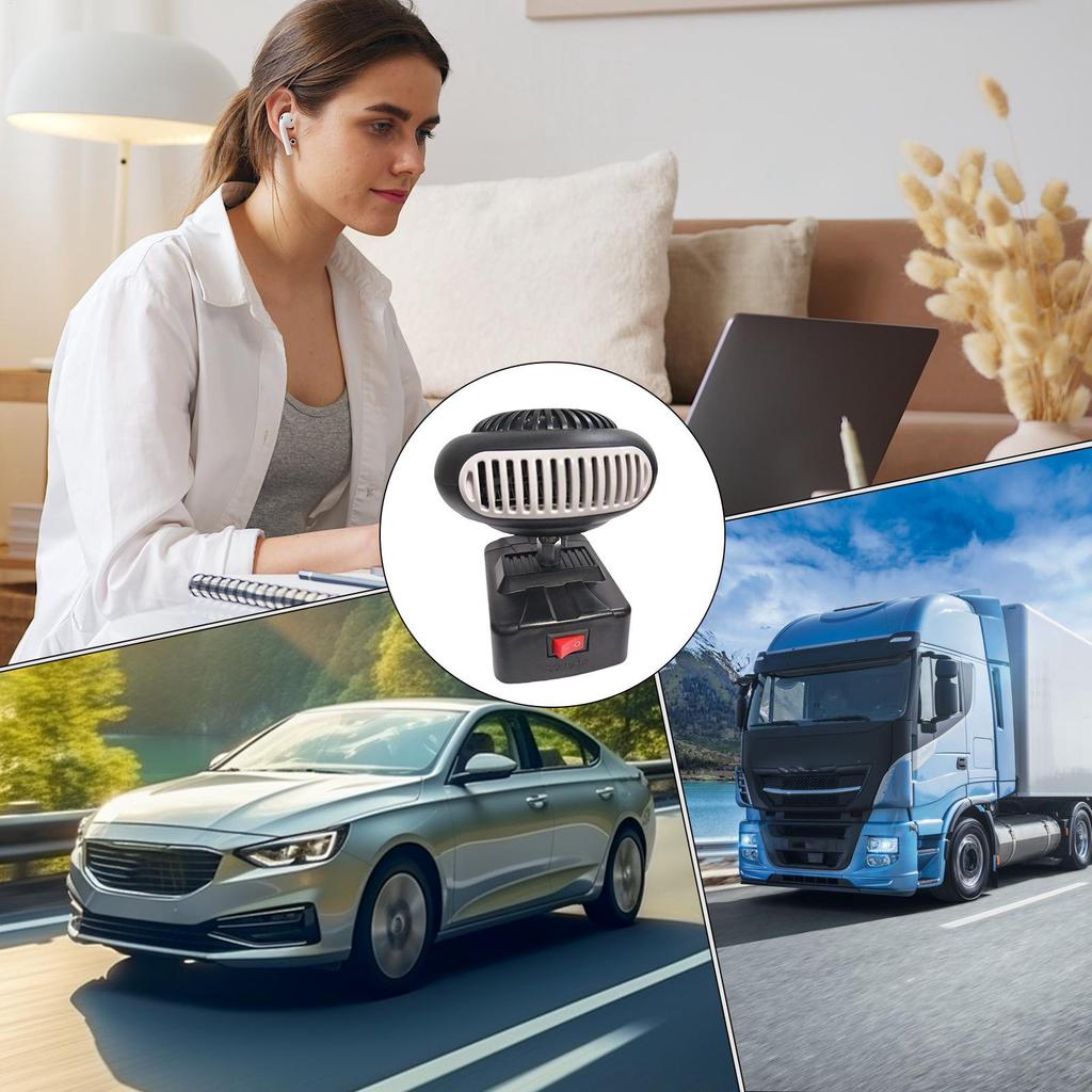 Battery Powered Car Heater & Defroster, Portable 2-in-1 Emergency Heater for Vehicles - SUV Truck Sedan Motorbike Winter Use