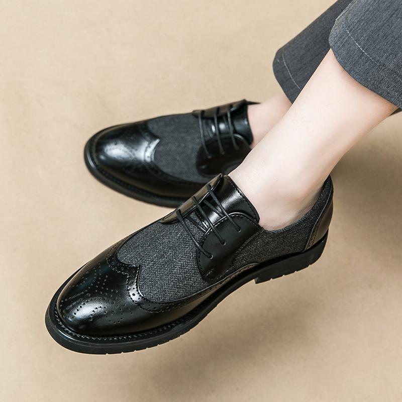 Men's Formal Leather Brogue Tassel Loafers: Casual Slip-On Wedding Shoes