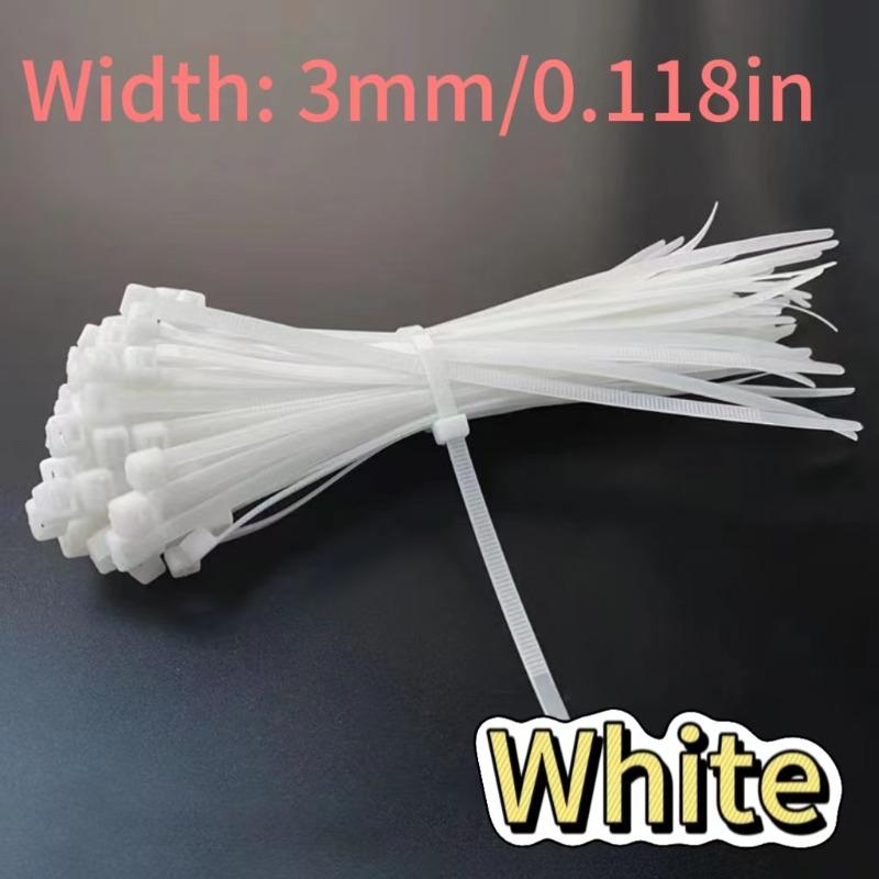 100-300pcs Nylon Cable Ties Adjustable Self-locking Cord Ties Straps Fastening Loop Reusable Plastic Wire Ties for Home Office