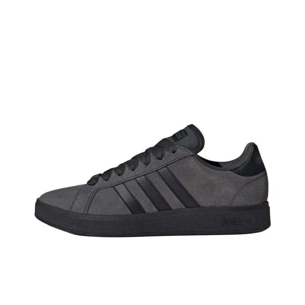 Adidas Grand Court Base 00s Synthetic Leather, Split Cow Leather Low top Skateboard Shoes Unisex Gray JR5542(Team478-)
