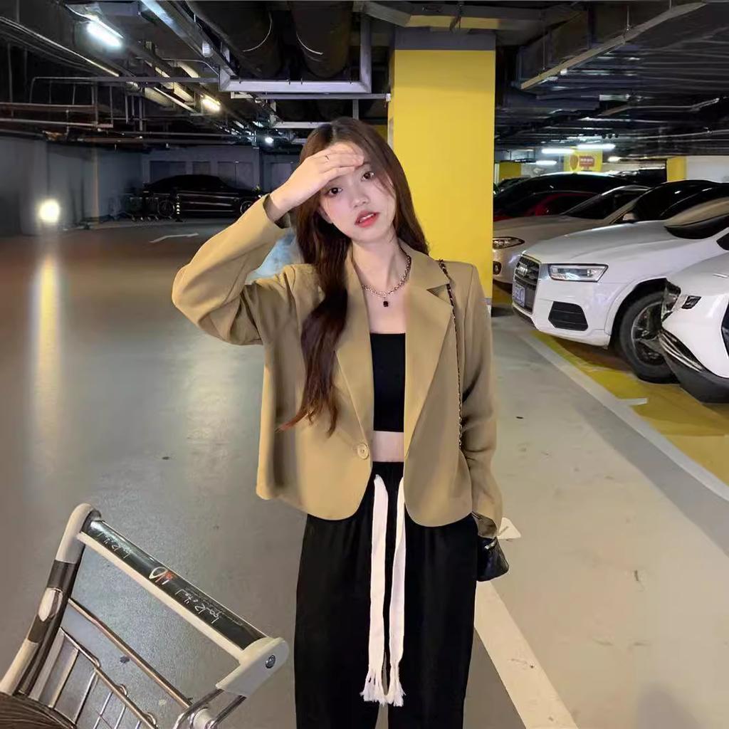 Women Lapel Suit Button Blazers Slim Cardigan Temperament Workwear Autumn Spring Long Sleeve Suit Jacket Plus Size