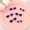 Bag of 100 Round Summer Heart Sunglass Flat Back Resin Cabochons DIY Craft for Souvenirs Artificial Style