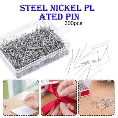 300Pcs Stainless Steel Flat Head Pins 0.5*35mm Craft Sewing Pins Dressmaking DIY