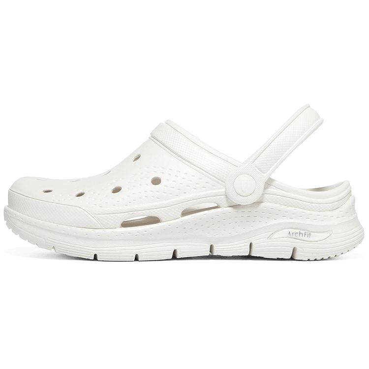 Skechers Arch Fit Bubble Shoes Comfortable Clogs Women shoes White 111385-WHT 40