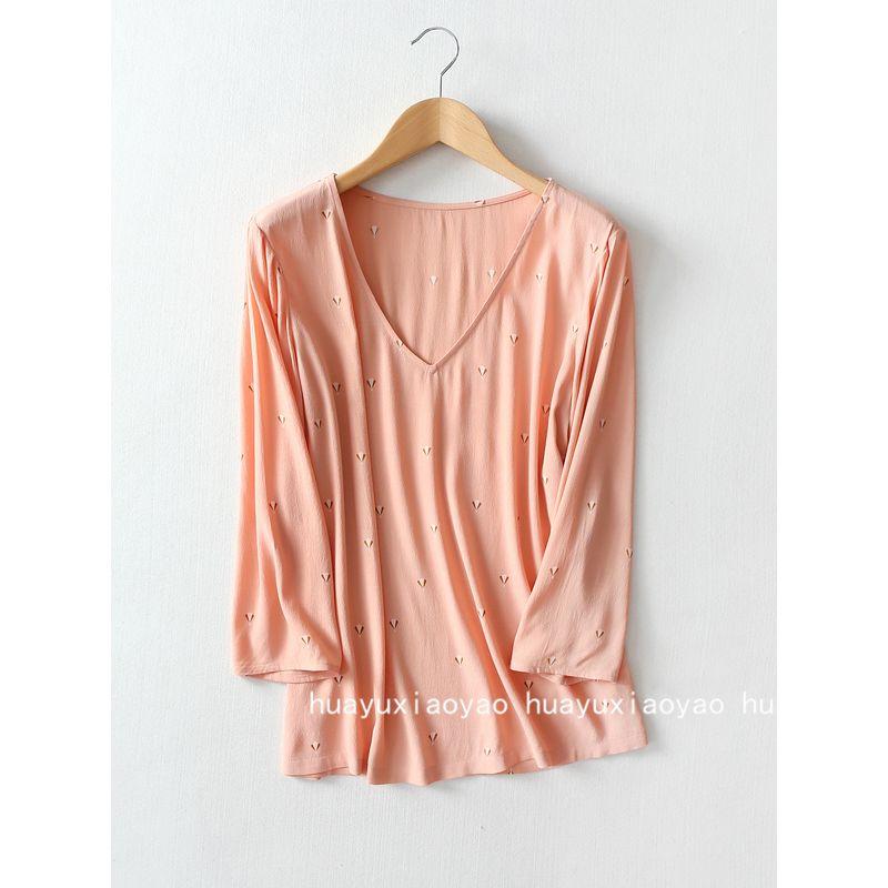 

Foreign Trade Original Order Women s Shirt Commuting Elegant V Neck Print Plaid Rayon Viscose Fiber Shirt Plus Size Women s Clothing Foundation Print Euro-T2