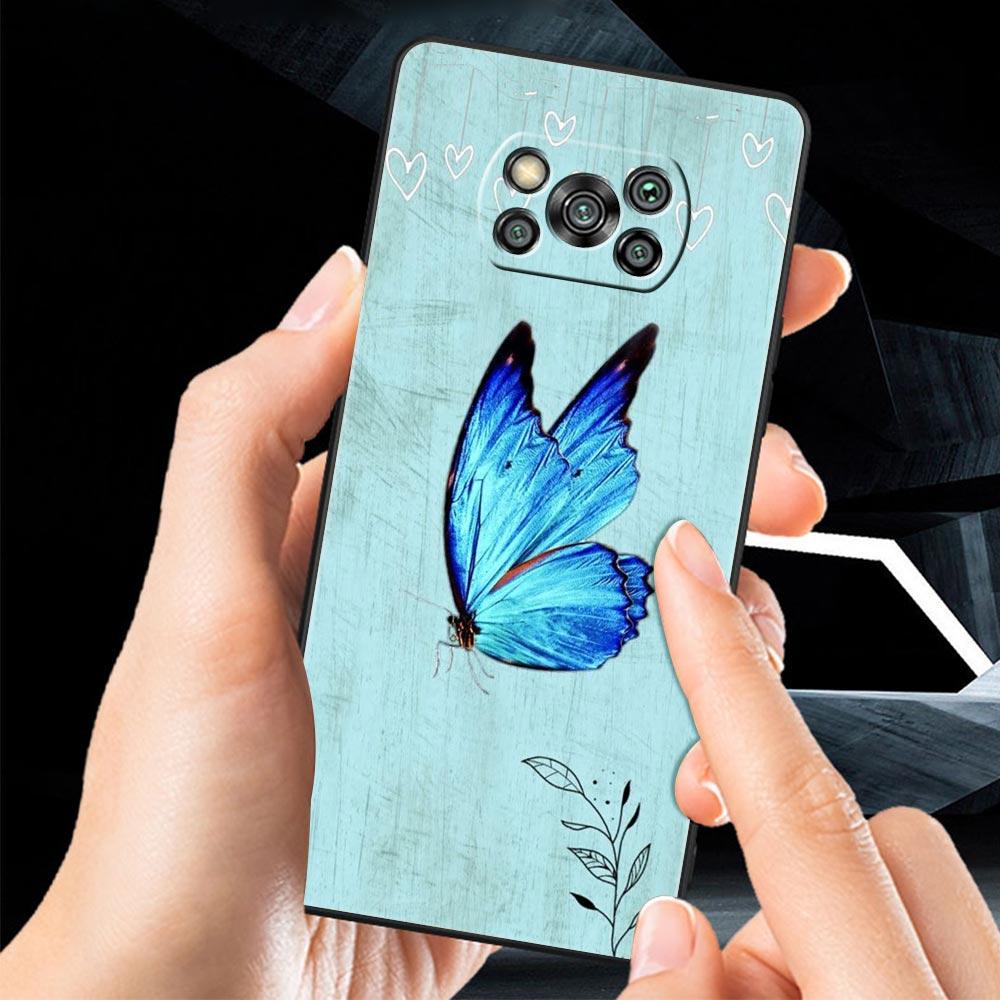 butterfly Phone Case For Xiaomi Mi Poco X3 NFC M3 F4 F3 M4 X4 Pro 5G Note 10 12 Lite 11 11T 10T 11X 13 12T Pro 9T Soft Cover