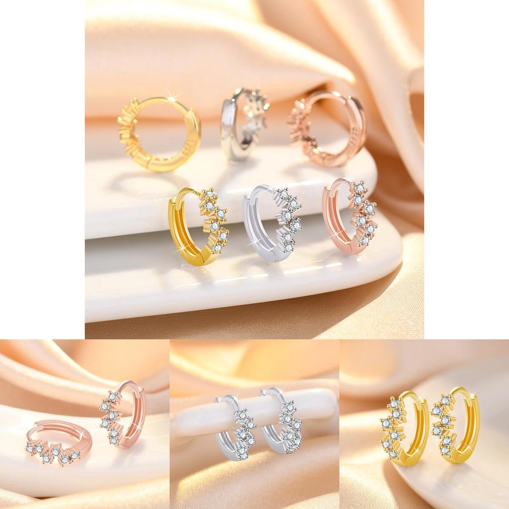 Fashionable Copper Ear Cuff Earrings With Delicate Zircon Stones Choose From Rose Gold Platinum Or Gold