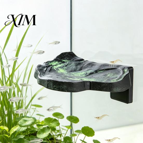 Habitat Enrichment for Reptiles Magnetic Reptile Ledge, Terrarium Climbing Shelf, Rock Durable Cage Furniture Look Resting Platform Geckos, Tree Frogs
