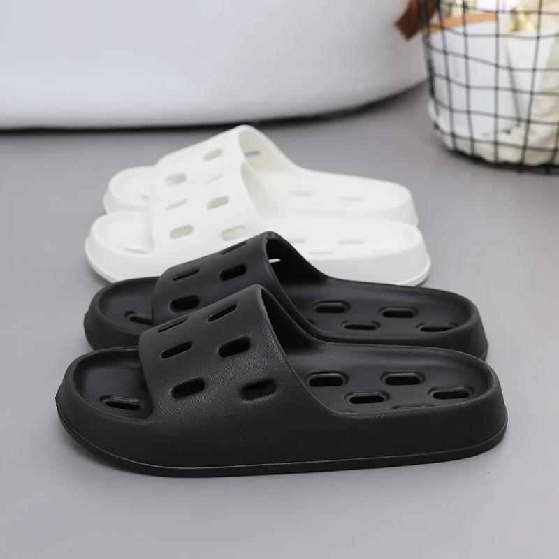 Men Bathroom Anti-slip Slippers Women Summer Beach Flat Sandals Couple Home Indoor Outdoor House Shoes