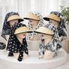 Fashion Polka Dots Women'S Headscarf Hat Wide Brim Breathable Beach Sun Hat Full Wrap Uv Protection Bucket Hat Summer Outdoor