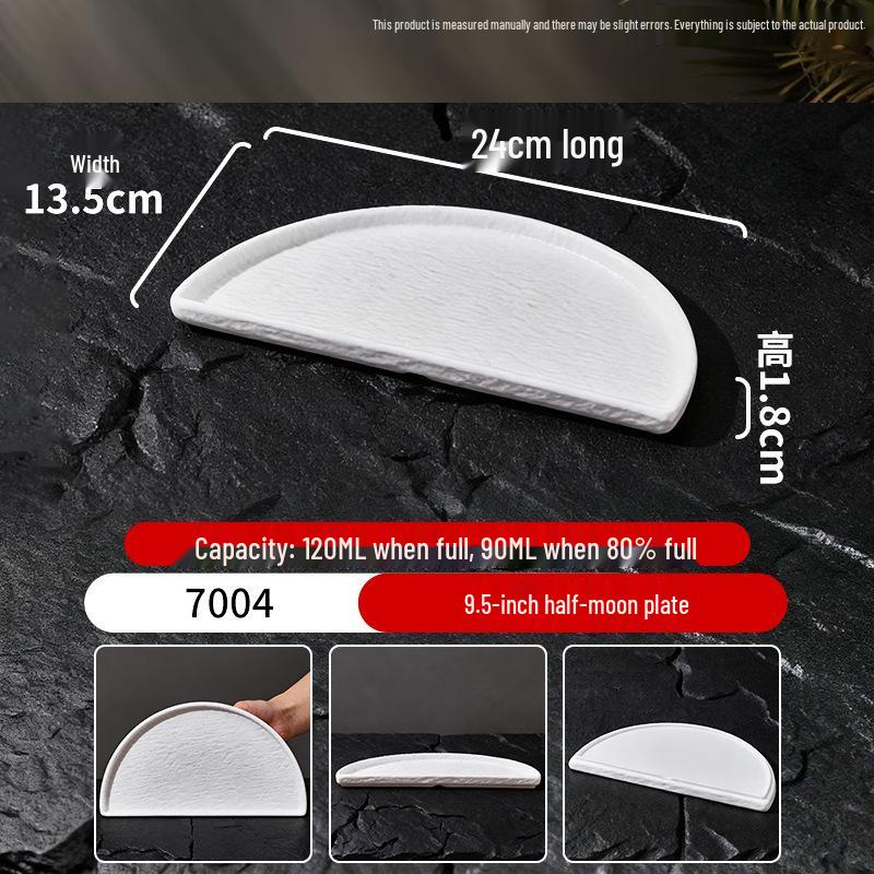 White Melamine Porcelain-Style Snack Plate - Perfect for KTV, Bar, or Restaurant Serving