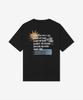 Nyuballanseu Nbneg31653 / Uni Sunny Rainy Water Lettering Short Sleeve T-Shirt (Black)