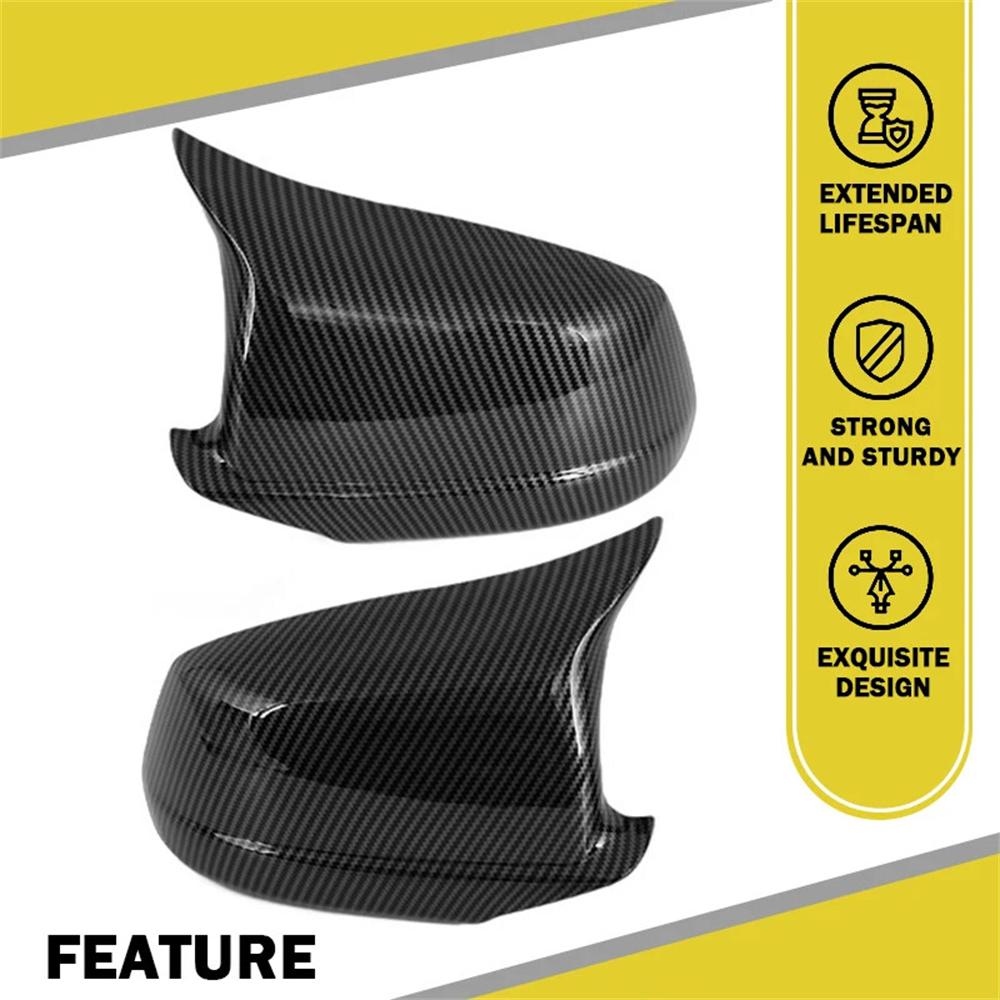 Carbon Fiber Look Side Mirror Covers For BMW 5 Series F10 F11 Pre-LCI 2011-2013
