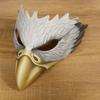 PU Leather Halloween Eagle Mask Handmade with Elastic Belt Animal Cosplay Mask Realistic Full Face Masquerade Face Masks