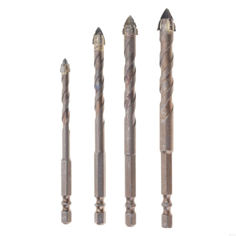 6/8/10/12mm Eccentric Drill Bits Four Eccentric Twist Drill Bit Set M68E