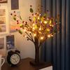 LED Birch Tree Light with Red Berries Mini Glowing Birch Tree for Tabletop Decor Festive Home Party Wedding Centerpiece Decorations