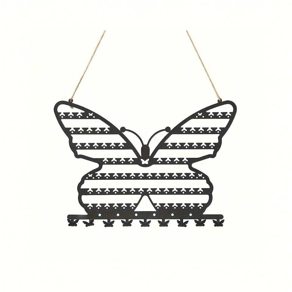 Wall Mounted Jewelry Organizer Space Saving Necklace Holder Butterfly Jewelry Rack  Home Decoration