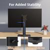 Suptek Monitor Monitor 1 Freestanding TV Compatible with Height Angle Adjustable Left and VESA 50x50 75X75 Load Capacity Wooden Black Arm, Stand,