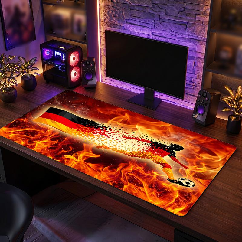 Germany Football Crest Mouse Pad, Extended Non Slip Rubber Desk Mat for Gaming Office Laptop Fan Gift