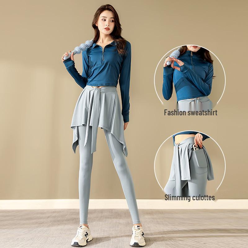 High-Quality Women's Two-in-One Yoga Skirt-Pants for Fitness and Running