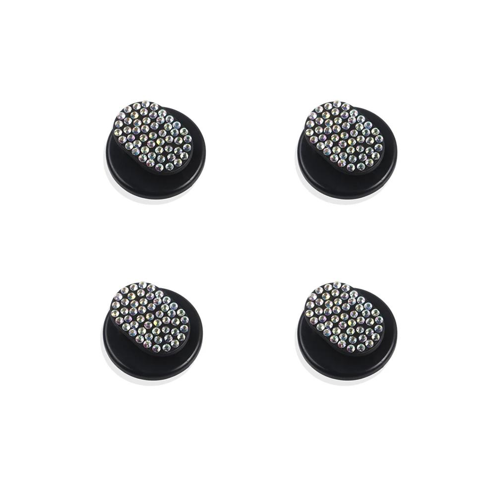 4Pcs Diamond Crystal Car Hooks Organizer Storage USB Cable Headphone Key Storage Self Adhesive Wall Hook Bling Car Accessories