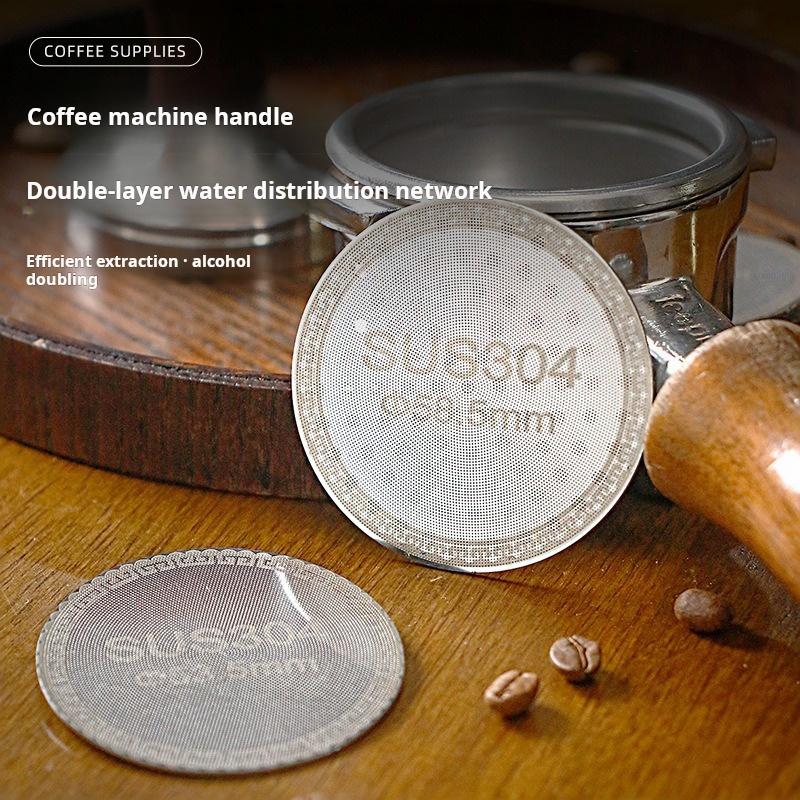 

Metal Espresso Puck Screen Double Layer Reusable Coffee Portafilter Basket Filter for Enhanced Espresso Extraction