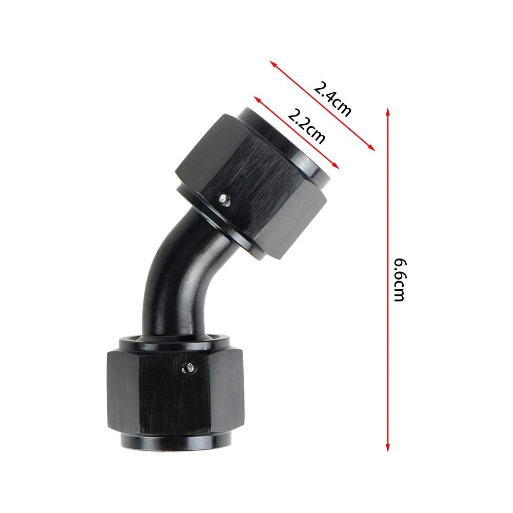 4AN 6AN 8AN 10AN Buchse auf 4AN/6AN/8AN/10AN Buchse Union Gerade 0°/45°/90° Grad Schwenkbare Schlauchendverschraubung Adapter Anschlüsse