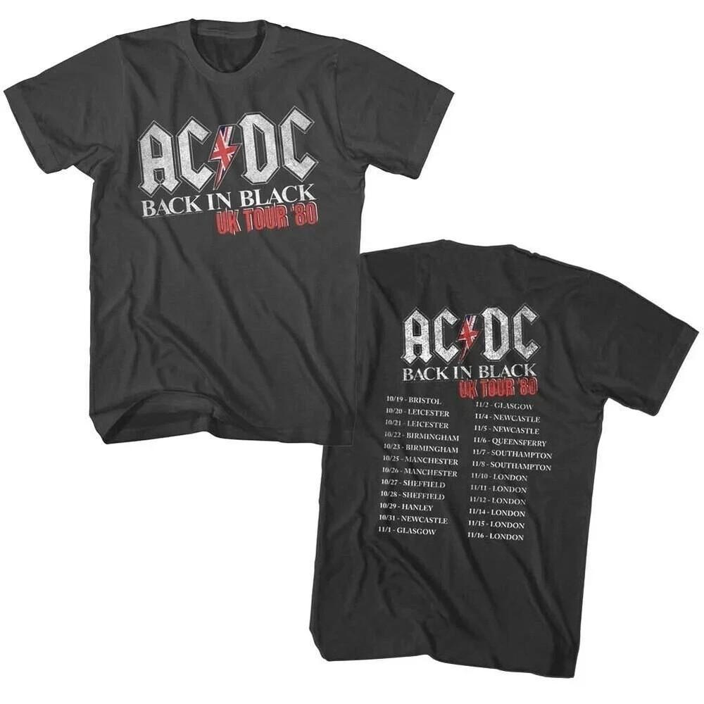 Vintage Back in Black UK Tour 1980 Graphic Rock S–4XL Unisex T-Shirt