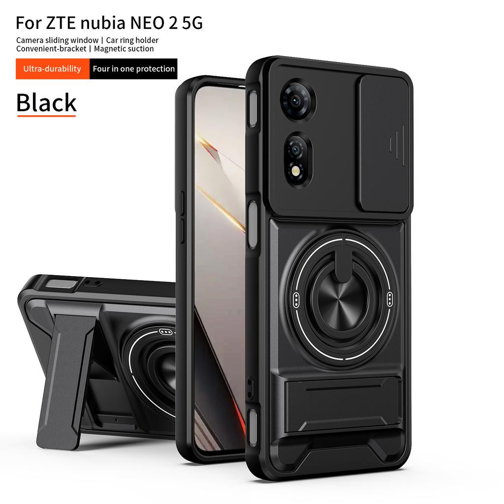 Per ZTE nubia Neo 2 Custodia ZTE nubia Neo 2 Cover Custodia per Telefono Supporto Pieghevole Magnetico Magsafe Cover Blindata Militare Protezione Fotocamera