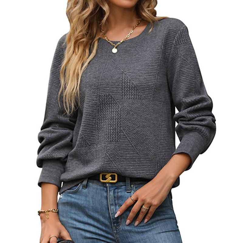 Lässiger Komfort und Vielseitigkeit Herbst Mehrfarbig Damen Einfarbig Langärmlig Myriad Pullover Damen
