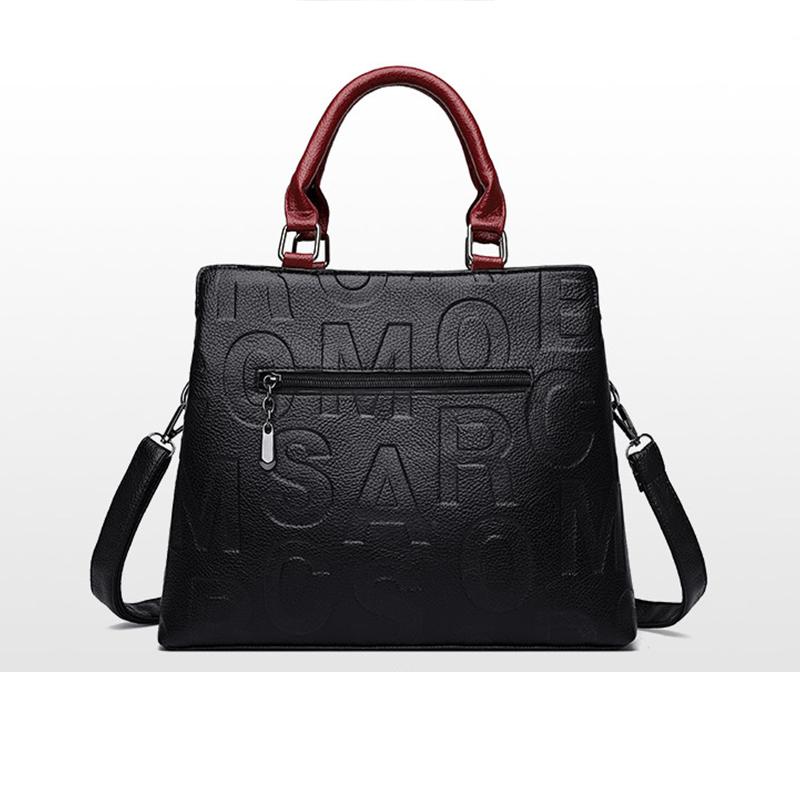 Fashion Letter Handle Bag Women Pu Leather Shoulder Bag Large Capacity Handbag Designer Brands Crossbody Bag Lady Purse Femme Quality