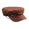 Trendy Style PU Leather Beret with Chain Detail Adjustable Size for Fashion Enthusiasts
