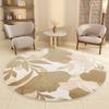 Cream Style Bedroom Decor Round Carpet Light Luxury Carpets for Living Room Thick Plush Bedside Floor Mat Fluffy Soft Lounge Rug