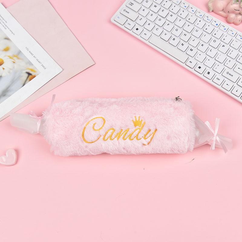 Japanese Style Plush Pencil Case: Cute, Large Capacity, Trendy Ins Stationery Bag for Students