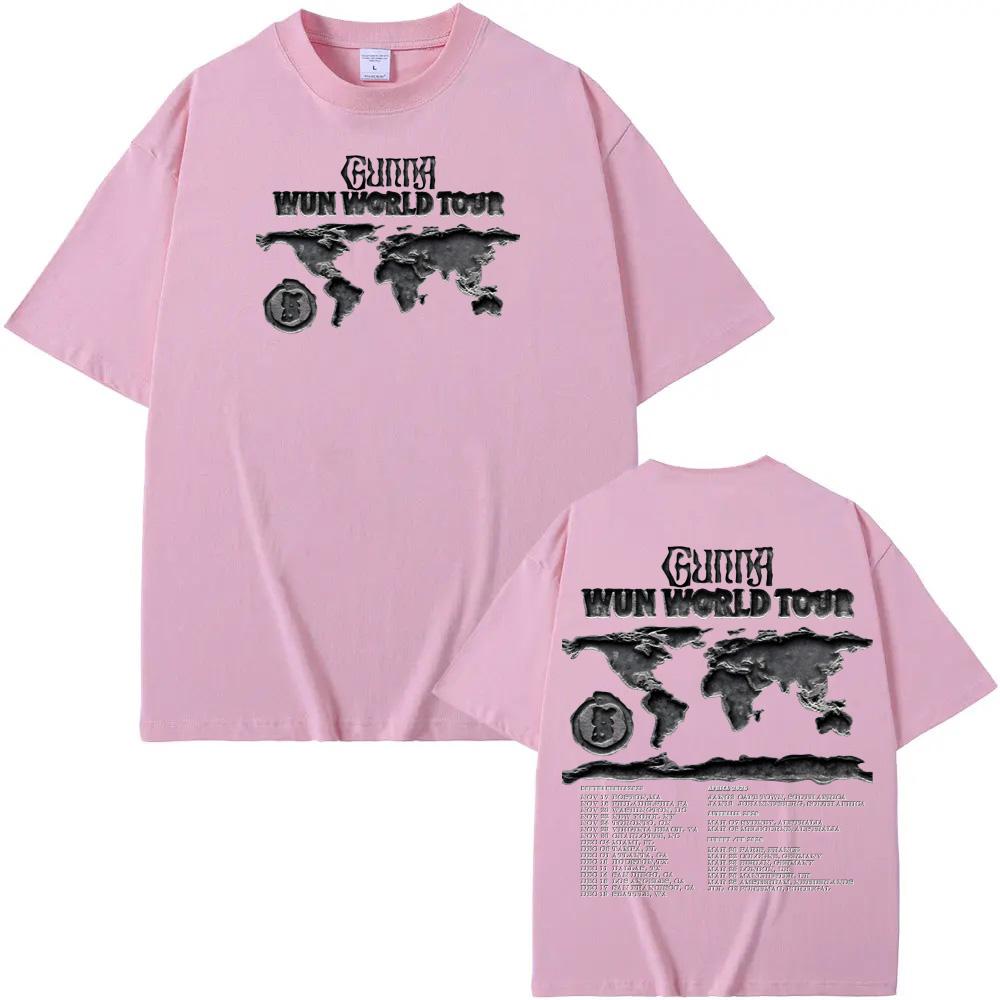 WUNNA World Tour T-SHIRT Rapper Gunna High Quality Tee-shirt Short Sleeve 100%cotton Gothic Tshirt Round Neck Summer Ropa Hombre