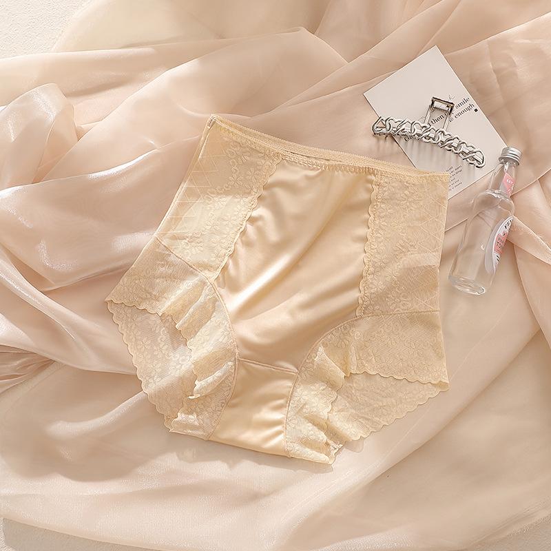 

Кружевные трусики с высокой талией, бесшовным животом и эффектом лифтинга бедер, дышащие треугольные женские трусики XL
