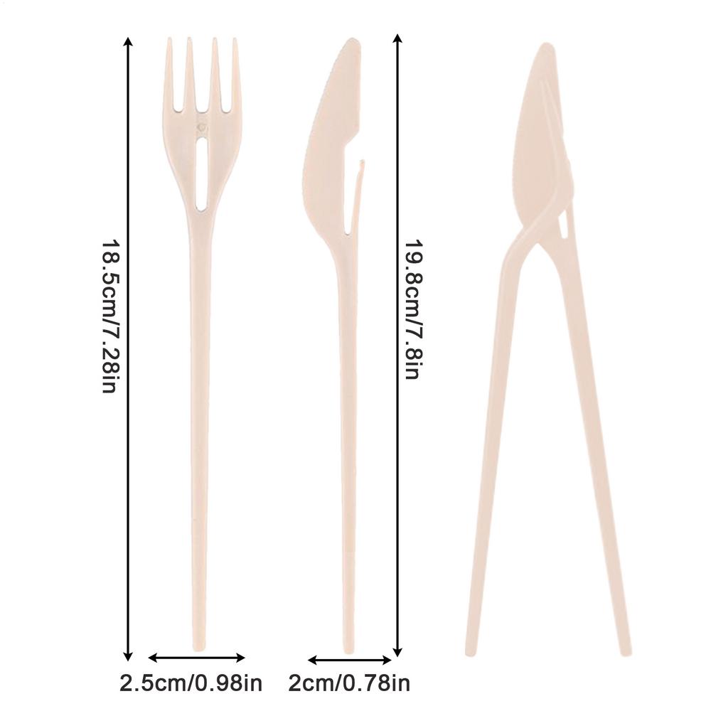 

Portable Cutlery Set Chopstick Fork Knives Combo Reusable Tableware Cutlery Portable For Travel School Camping Work Adults белый