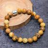 Natural Picture Jasper Gemstone Handmade Cuff Adjustable ETC-9682