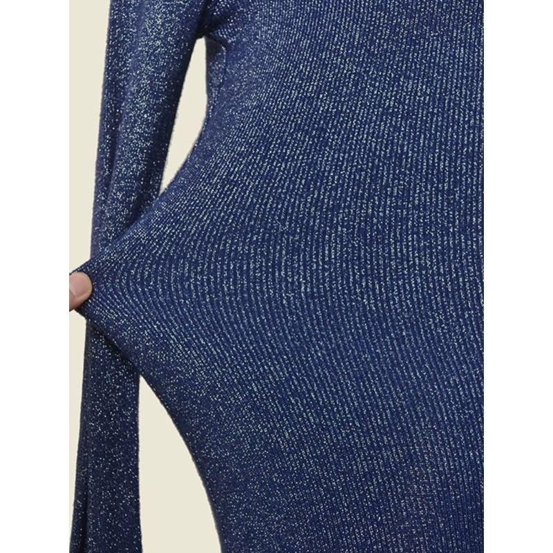 Trade Original Order Turtleneck Bottoming Dress Gold and Silver Silk Slim Fit High Elastic Autumn and Winter Inner Wear Long Sleeve Knitted Hip Skirt