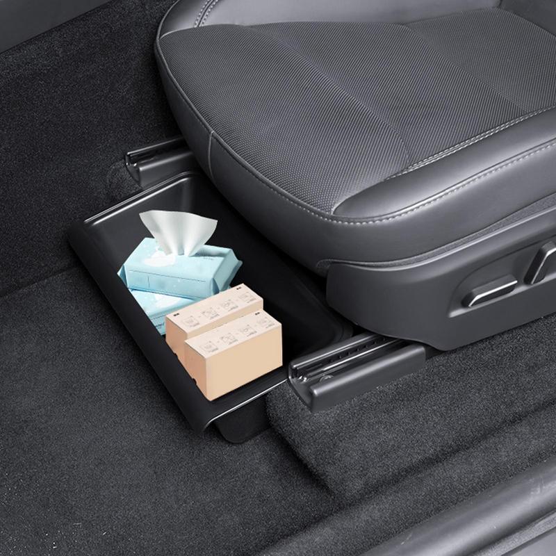 Für neue Version des Tesla Model Y Auto Unter Sitz Organizer Wasserdichte Aufbewahrungsbox Fahrzeugzubehör Unter Sitzschale für