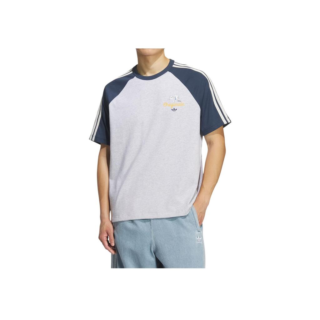 Adidas Originals X Disney Collaboration Dalmatian Raglan T-Shirt Loose Round Neck Sports Short Sleeve T-Shirt Unisex Tops KG6685